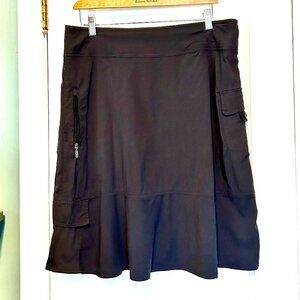 Royal Robbins Black Discovery Skirt with Pockets Size 10